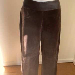 Leather and suede pants